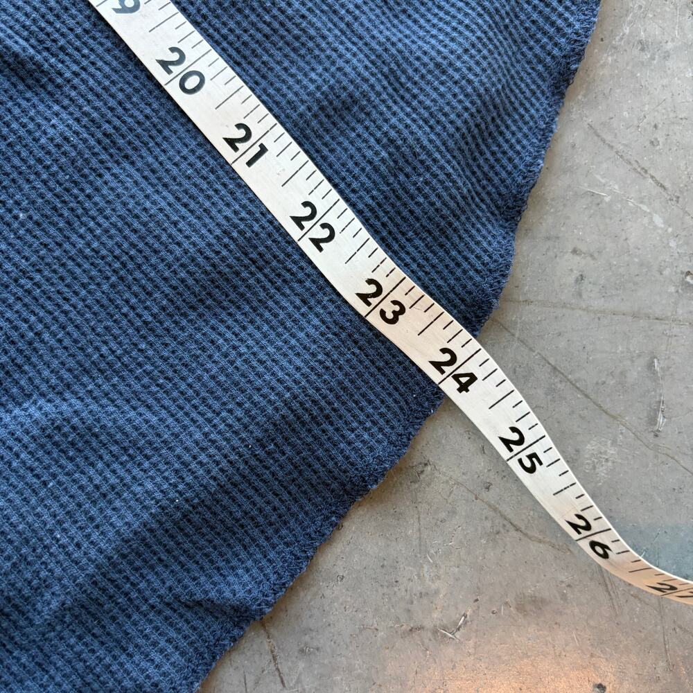 Vintage Y2k Nature Bear Yellowstone Waffle Knit Longsleeve Navy Tee PXXL - Picture 5 of 5